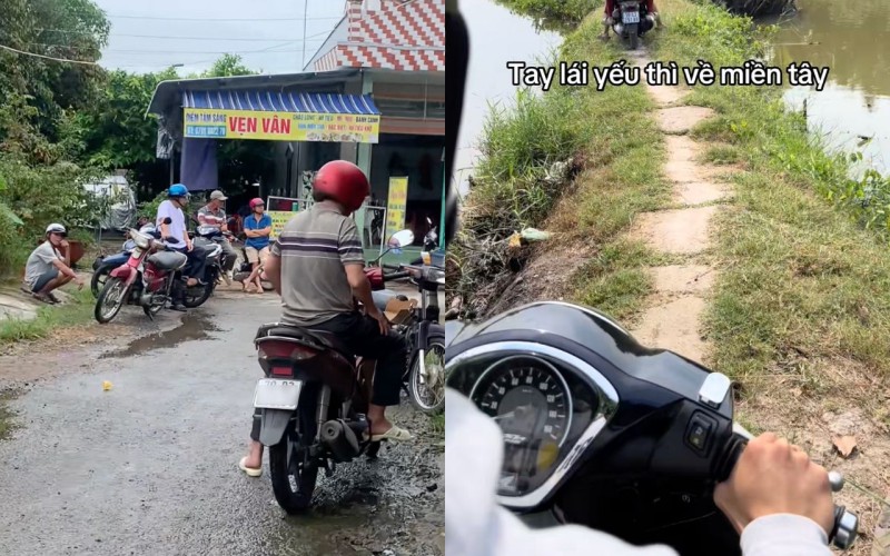 Nhìn cảnh này mới biết tại sao phụ nữ miền Tây 10 người hết 7 người không biết chạy xe máy