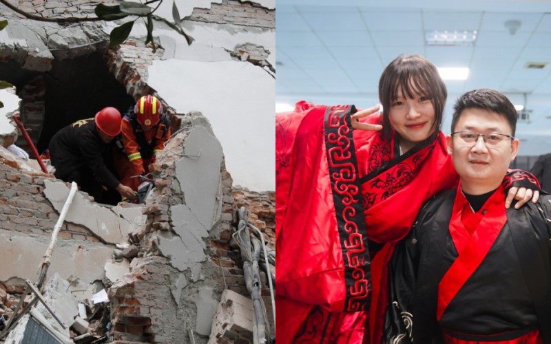 Được cứu sống khỏi đống đổ nát của trận động đất, 17 năm sau, cô bé năm nào bước vào lễ đường cùng chính người lính đã đưa mình ra ánh sáng