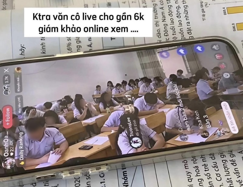 Cô giáo livestream cảnh học trò làm bài thi cho gần 4.000 người xem gây bức xúc: Hiệu trưởng nói gì?