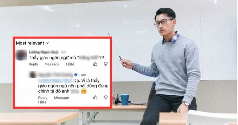 Một thầy giáo ngôn ngữ nổi tiếng ở TP.HCM bỗng bị cộng đồng mạng "bóc phốt" dùng từ sai, kết quả cuộc tranh cãi quá bất ngờ!